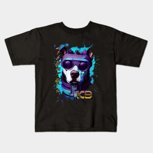 Cyberpets K9, dog, canine, pet , cyberpunk Edgerunners inspired Kids T-Shirt